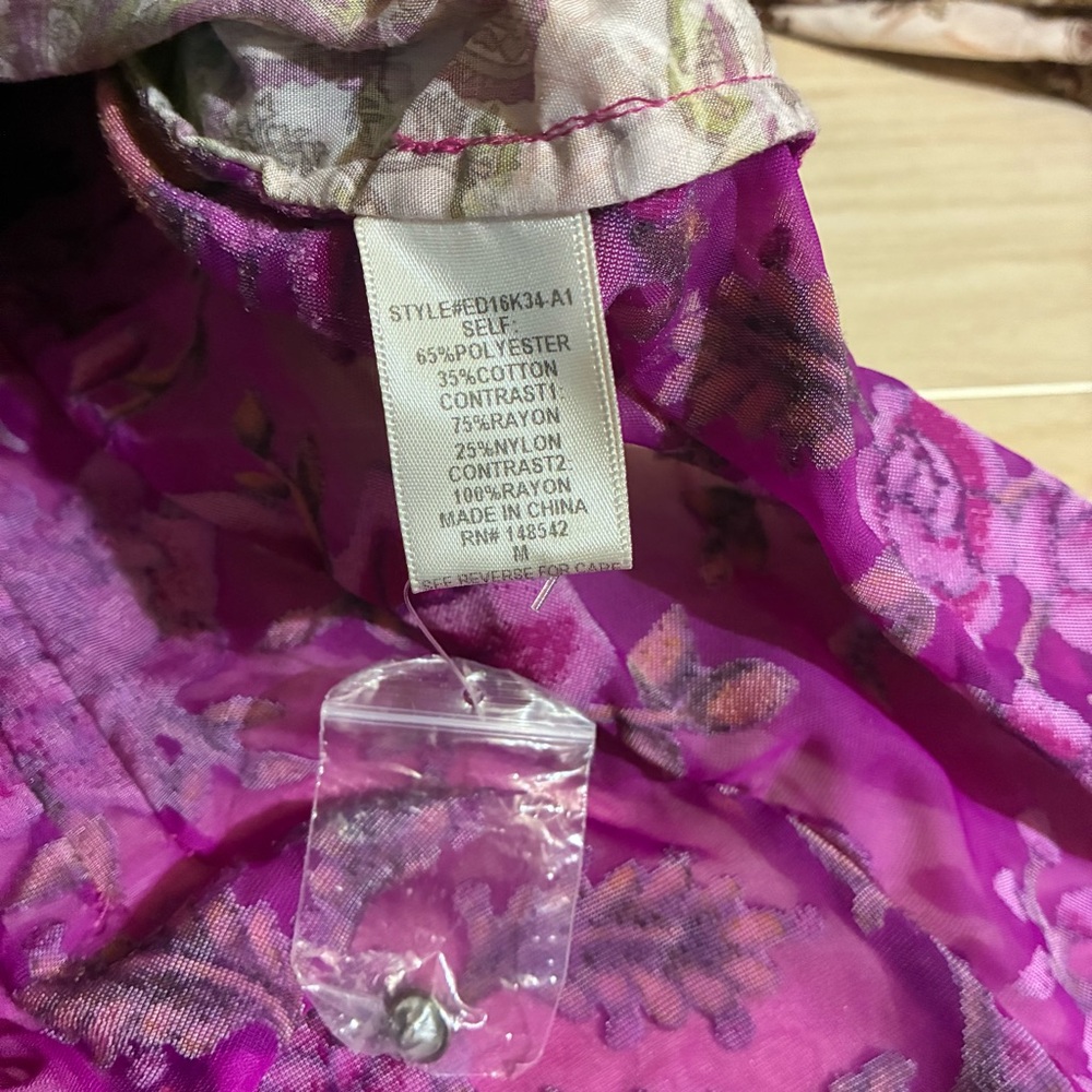 Altar’d State Burnout Velvet Shirt Sz Medium Floral/Paisley Fairy Goth Boho-Chic - Picture 10 of 11